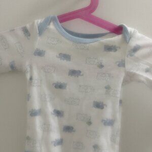 "Little Wonders", Long Sleeved Elephant Kids/Boys/Baby Onesie